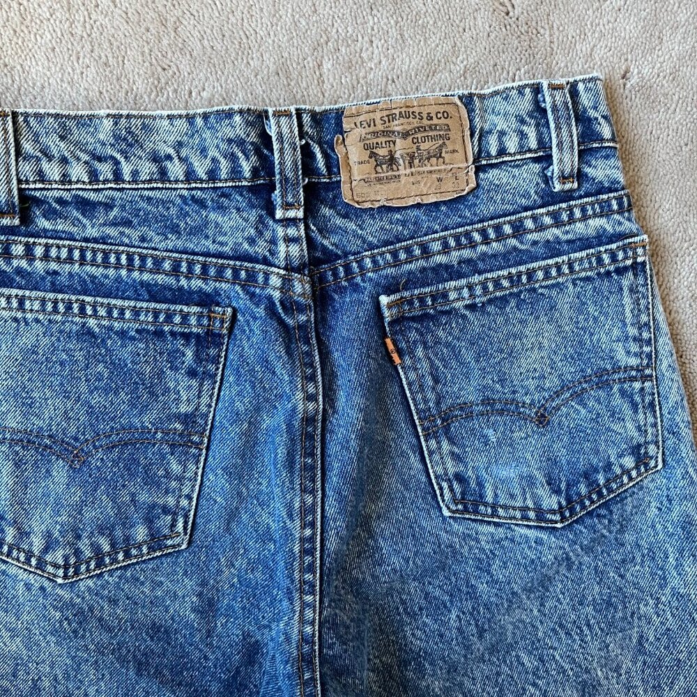 Vintage Levi's 505 Orange Tab Student Fit Acid Wash Jeans, W28 L31.5 - Picture 4 of 13